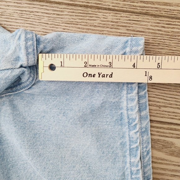 Vintage Wrangler Silver Lake Shorts Womens 23 Lightwash Pink Stripe High-Rise - Picture 9 of 9